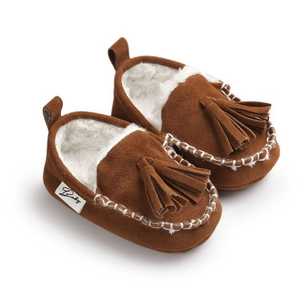 2017 Winter Baby Pu Leather Infant Suede Boots Baby Moccasins Newborn Princess Baby Shoes