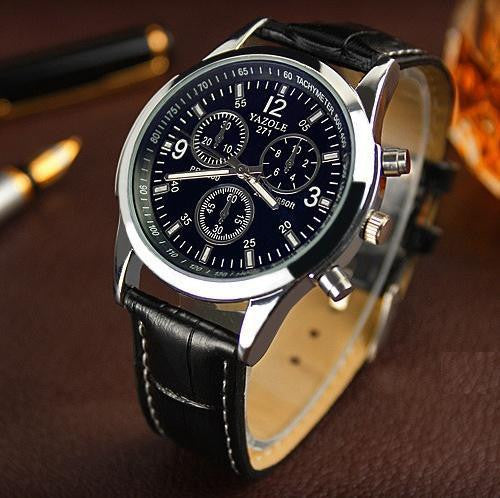 New listing Yazole Men watch Luxury Brand Watches Quartz Clock Fashion Leather belts Watch Cheap Sports wristwatch relogio male