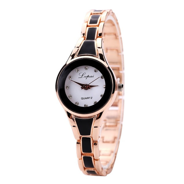 Lvpai 2016 Brand Women Watches Alloy Crystal Wristwatches Women Dress Watches Gift Women Gold Fashion Luxury Quartz Watch