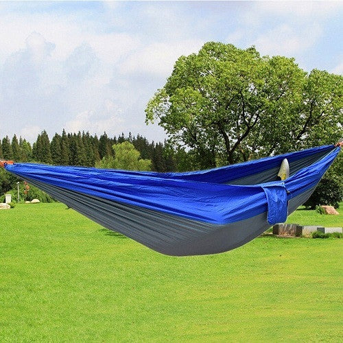 Double Person Assorted Color Portable Parachute Nylon Fabric Hammock for Indoor Outdoor Use Multi-color in options