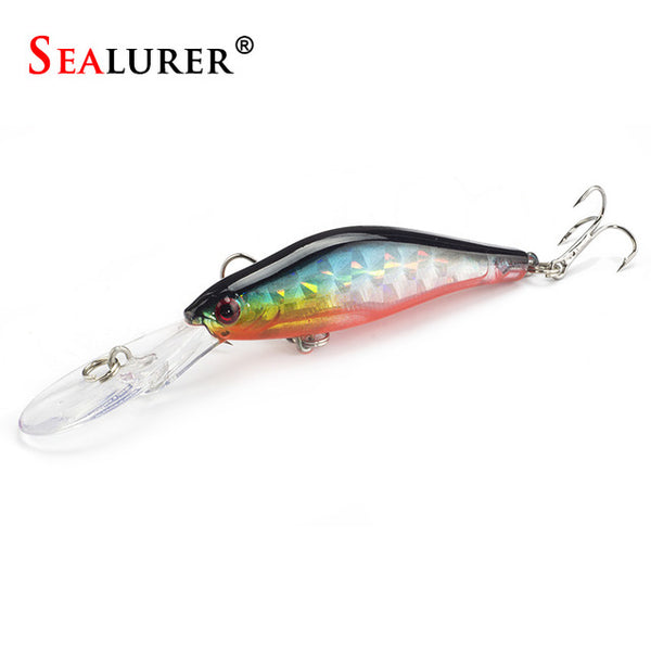 Laser Sinking Slowly Minnow Fishing Lure 9CM 7.2G Wobbler Artificial Fly Fishing Hard Bait Carp Crankbait Fishing Tackle 1PCS