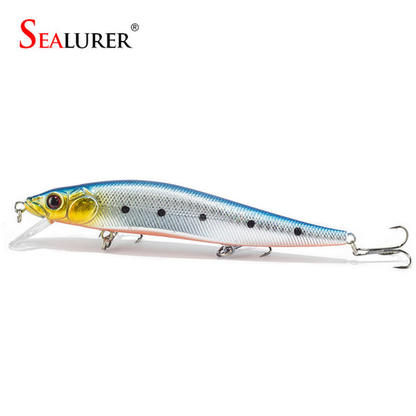 1PCS/lot 14 cm 23.7 g Fishing Lure Minnow Hard Bait with 3 Fishing Hooks Fishing Tackle Lure 3D Eyes Free Shipping