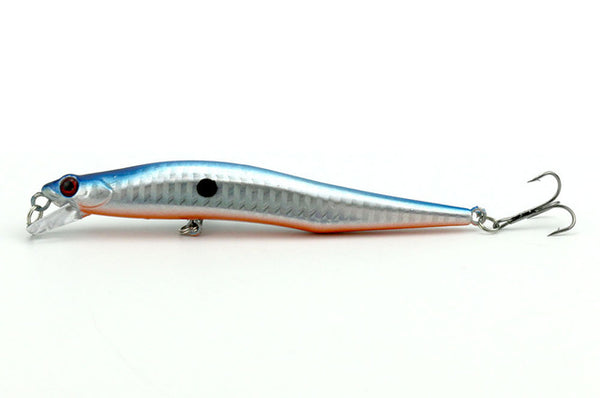 12cm 10g  Bent Minnow Fishing Lure Artificial Baits 3D Fish Eye Minow Lures Fake Bait High Imitation Swimbait Crankbait MI086