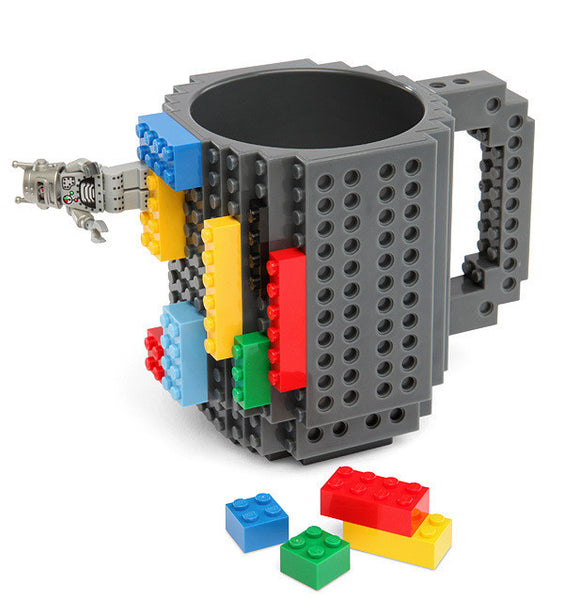 DIY New Drinkware Building Blocks Mugs DIY Block Puzzle Mug 1Piece Build-On Brick creative Mug Lego Type Coffee Cup Office Gift