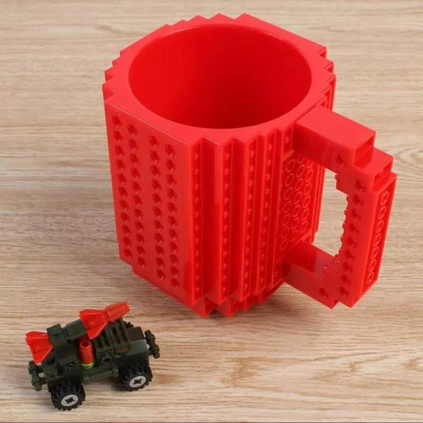 DIY New Drinkware Building Blocks Mugs DIY Block Puzzle Mug 1Piece Build-On Brick creative Mug Lego Type Coffee Cup Office Gift