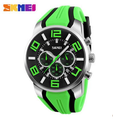 SKMEI New Six Pin Men Quartz Analog Sport Watch Fashion Casual Stop Watch Date Waterproof Men's Watches Relogio Masculino