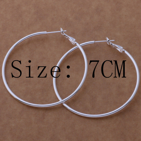 Factory price silver hoop earrings large diameter 5-8CM fashion party jewelry for women Top Quality