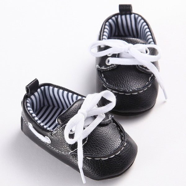 2016 Fashion Classic Leisure Blue Infant Toddler Baby Boy Kid Prewalker PU Leather Shoes Crib Babe Soft Soled Loafer 0-1 Years