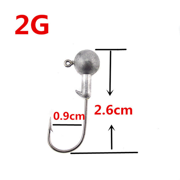 2015 5 PSC/Lot New High Quality 1g/3g/5g/5.5g/10g Lead Head Hook Jigs Bait Fishing Hooks For Soft Lure Fishing Tackle