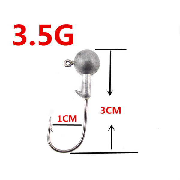 2015 5 PSC/Lot New High Quality 1g/3g/5g/5.5g/10g Lead Head Hook Jigs Bait Fishing Hooks For Soft Lure Fishing Tackle