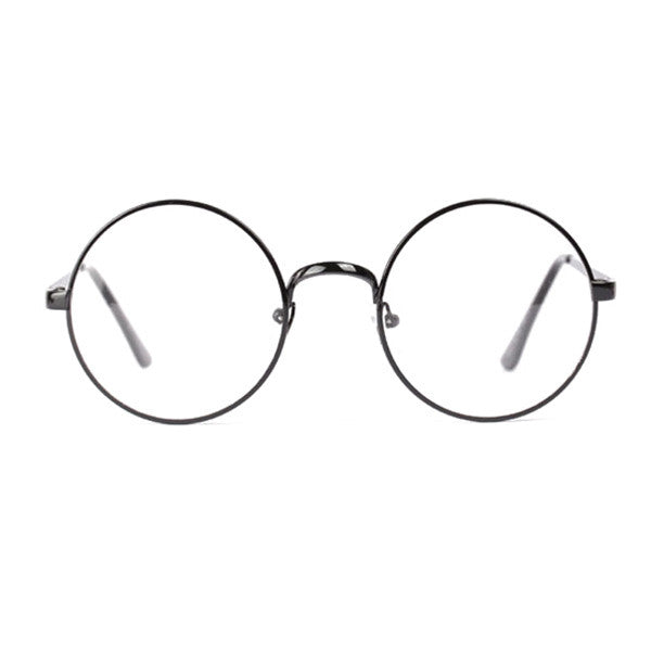 Women Men Retro Round Metal Frame Clear Lens Glasses Nerd Spectacles Eyeglass