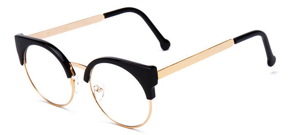 Fashion Women Brand Designer Cat's Eye Glasses Half  Frame Cat Eye Glasses Women Eyeglasses Frames High quality Grau F15010