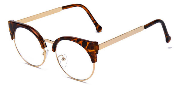 Fashion Women Brand Designer Cat's Eye Glasses Half  Frame Cat Eye Glasses Women Eyeglasses Frames High quality Grau F15010