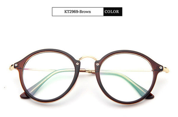 KOTTDO Women's Optical Retro Eye Glasses Frame For Women Eyewear Eyeglasses Vintage With Clear Lens Oculos Feminino Masculino