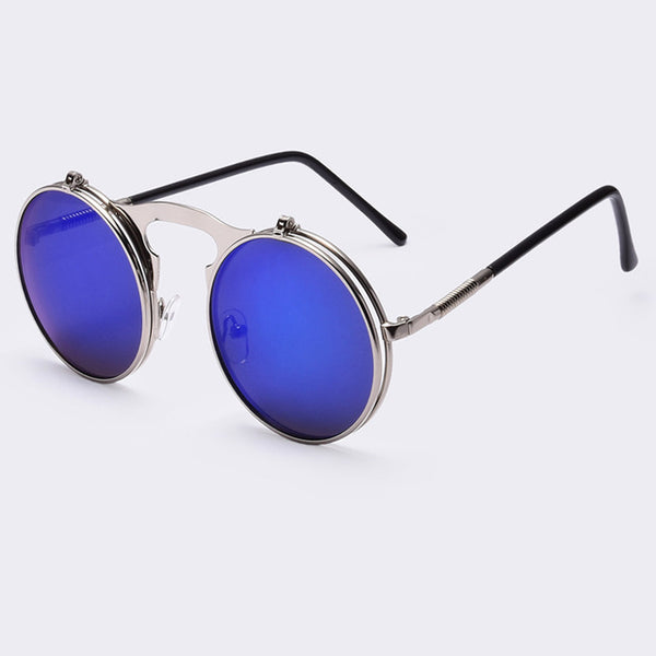 VINTAGE STEAMPUNK Sunglasses round Designer steam punk Metal OCULOS de sol women COATING SUNGLASSES Men Retro CIRCLE SUN GLASSES