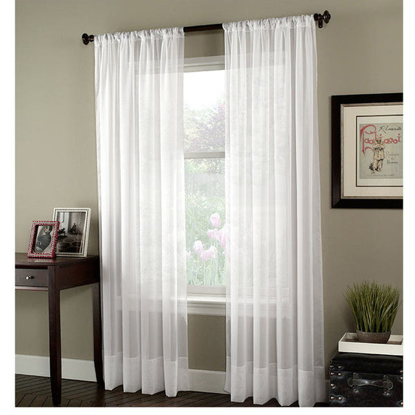 Japan window treatment soild tulle curtains for living room white kitchen curtains Sheer Voile Blinds Drapes
