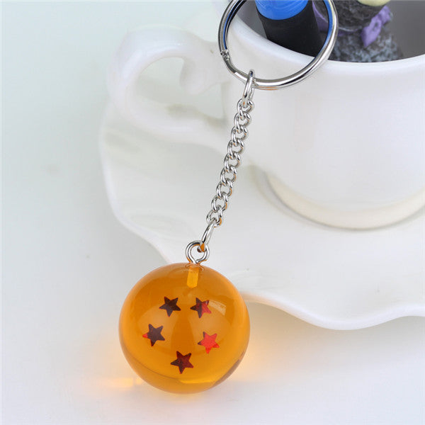 Anime Dragon Ball Z Keychain PVC 1-7 Stars Balls Figure Pendant Classic Cartoon Key chain Holder Souvenirs Keyring Entertainment