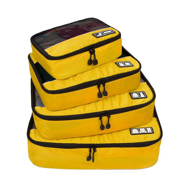 ECOSUSI Breathable Travel Bag 4 Set Packing Cubes Luggage Packing Organizers with Shoe Bag Fit 23" Carry on Suitcase