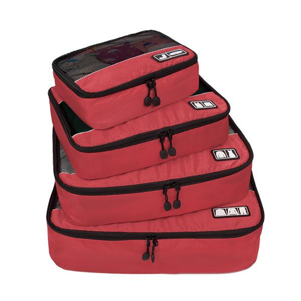 ECOSUSI Breathable Travel Bag 4 Set Packing Cubes Luggage Packing Organizers with Shoe Bag Fit 23" Carry on Suitcase