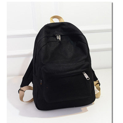 Hot 2016 New Brand Design Fashion Black Canvas Women Backpack Casual Travel Bags Preppy Style School Bags Brown mochila feminina