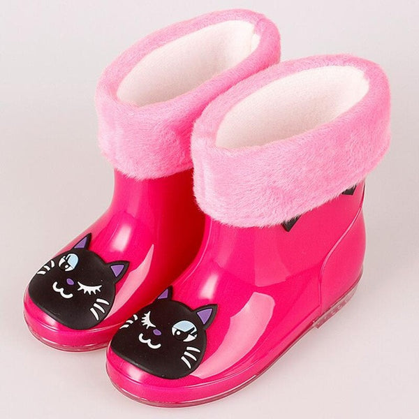 New Coming Rain Boots Warm Rain Boots For Boys And Girls Cartoon Children Fashion Rubber Baby Shoes Toddler For Kids Shoes