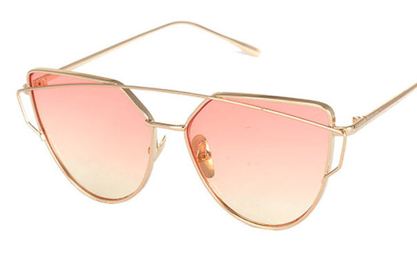BOUTIQUE New Women 6 Colour Luxury Cat Eye Sunglasses Women Sunglasses Double-Deck Alloy Frame UV400