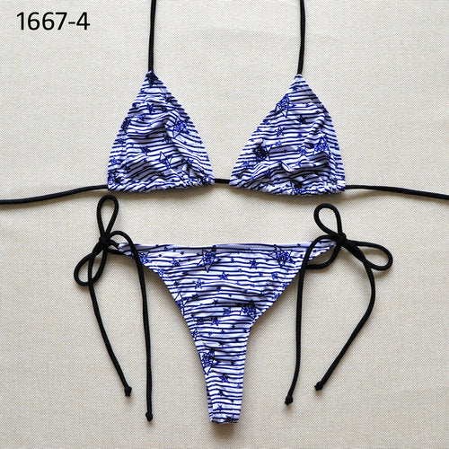 Sexy Solid Thong Bikini Women's Beach 2017 Brazilian Swimwear Female Bikinis Set Departure Beach Swimsuit String Biquini 1667