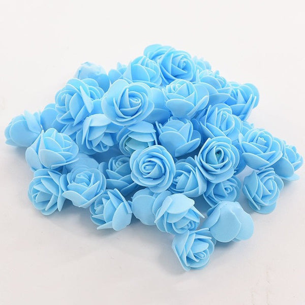 10Colors Wholesale 50PCS/Bag PE Foam Rose Handmade DIY Wedding Home Decoration Multi-use Artificial Flower Head