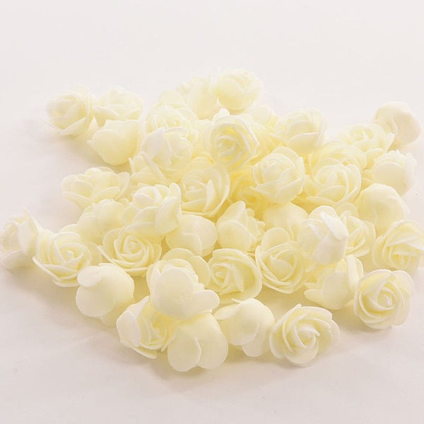 10Colors Wholesale 50PCS/Bag PE Foam Rose Handmade DIY Wedding Home Decoration Multi-use Artificial Flower Head