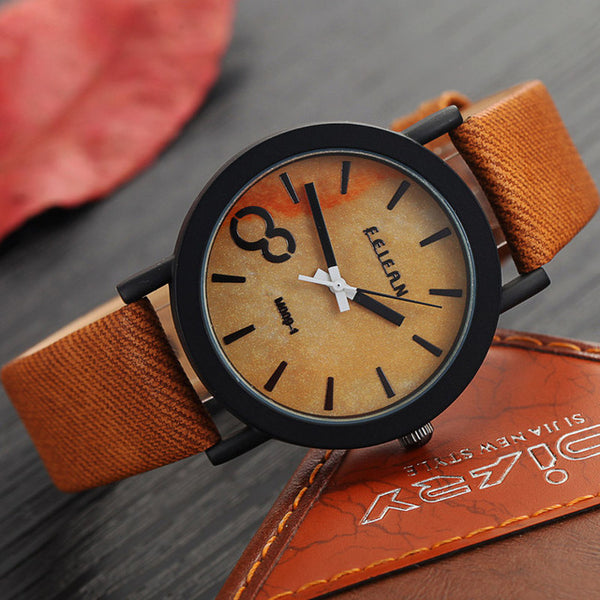 Simulation Wooden Relojes Quartz Men Watches Casual Wooden Color Leather Strap Watch Wood Male Wristwatch Relogio Masculino