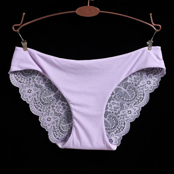 L-2XL!Free shipping!Hot sale!  women's sexy lace panties seamless cotton breathable panty Hollow briefs Plus Size girl underwear