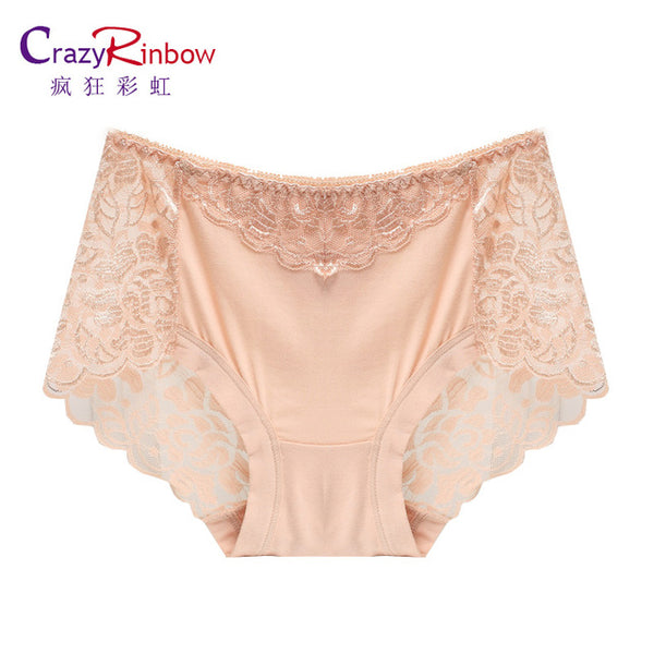 Women underwear briefs sexy women's Panties  full transparent lace seamless string plus size women underwear panty