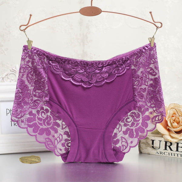 Women underwear briefs sexy women's Panties  full transparent lace seamless string plus size women underwear panty