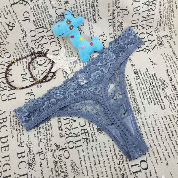 8color Gift full beautiful lace Women's Sexy lingerie Thongs G-string Underwear Panties Briefs Ladies T-back  1pcs/Lot zhx9401