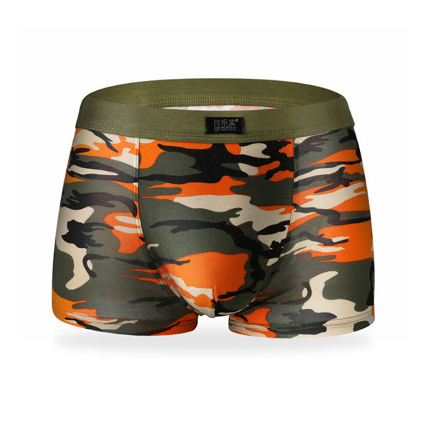 Male Underwear Men Boxer Shorts Fashion Breathable Modal U Convex Crotch Boxers Homme Sexy Tide Camouflage Printed Cueca X291