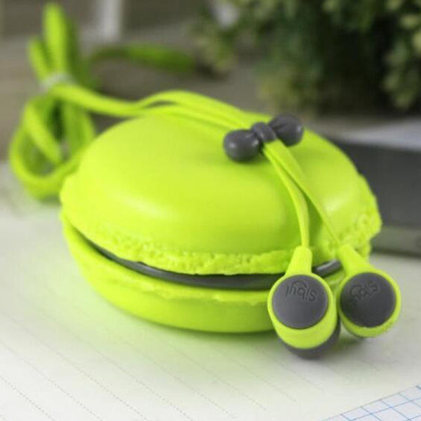 2015 bests macaroon Earphones 3.5mm in-ear earphone with macaroon case&Mic for Xiaomi Samsung Sony Apple iphone phone