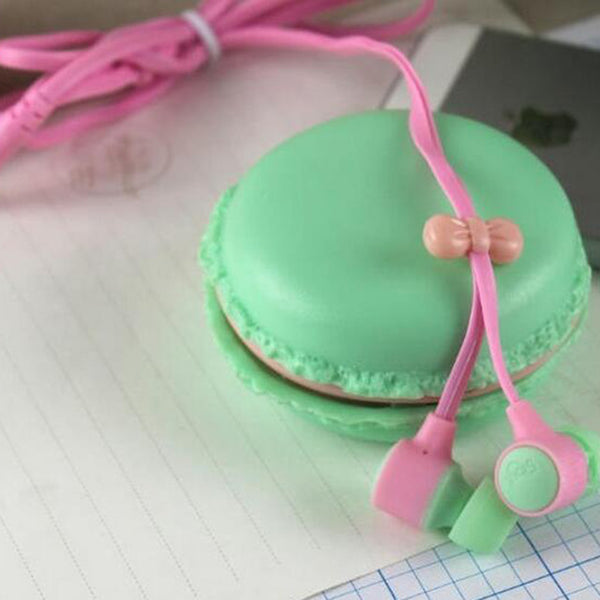 2015 bests macaroon Earphones 3.5mm in-ear earphone with macaroon case&Mic for Xiaomi Samsung Sony Apple iphone phone