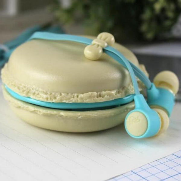 2015 bests macaroon Earphones 3.5mm in-ear earphone with macaroon case&Mic for Xiaomi Samsung Sony Apple iphone phone