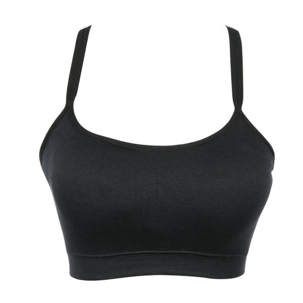 3 Colors Women Padded Sleeveless Cut Out Cross Straps Yoga Running Gym Athletic Sport Bra Camisole Drop Ship Wholesale