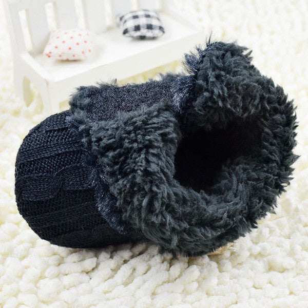 Infant Baby Crochet/Knit Boots Booties Toddler Girl Winter Snow Crib Shoes