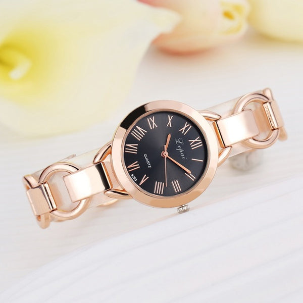 Lvpai Brand Stainess Steel Dress Watches Girls Quartz Watch Bracelet Watch Ladies Fashion Women Crystal Round Wristwatch