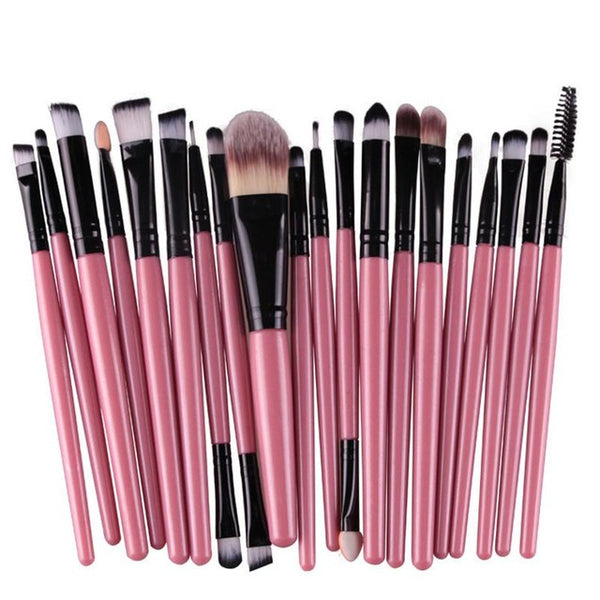 20pcs Eye Makeup Brushes Set Eyeshadow Blending Brush Powder Foundation Eyeshadading Eyebrow Lip Eyeliner Brush Cosmetic Tool