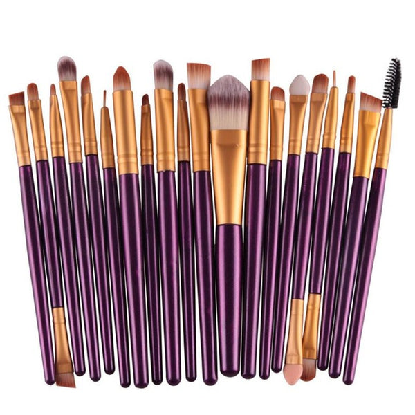 20pcs Eye Makeup Brushes Set Eyeshadow Blending Brush Powder Foundation Eyeshadading Eyebrow Lip Eyeliner Brush Cosmetic Tool