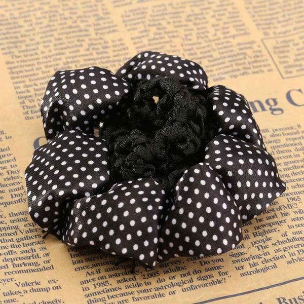 1PC Fashion Girl Women Dot Shiny Bun Cover Snood Ballet Dance Skating Hair Net Crochet Hairband Hair Accessories 2016 New