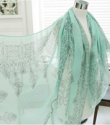 2015 160*70cm High quality Blue and White Porcelain Style Thin Section the Silk Floss Women Scarf Shawl