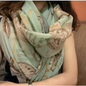 2015 160*70cm High quality Blue and White Porcelain Style Thin Section the Silk Floss Women Scarf Shawl