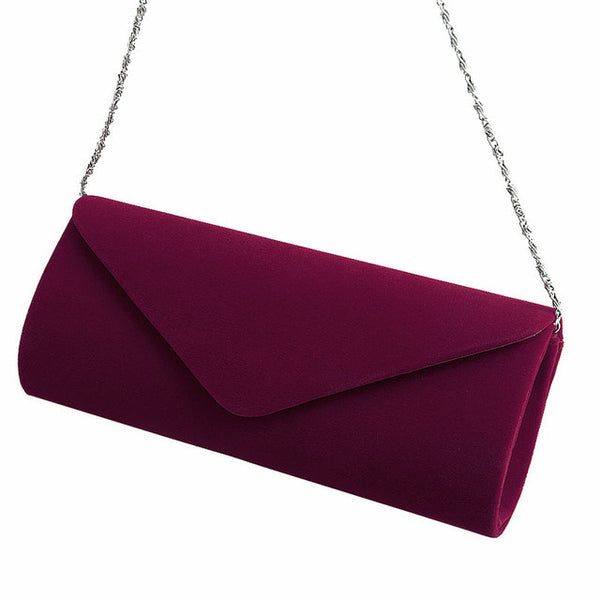 New 1Pc Ladies Velvet Evening Clutch Handbag Chain Bag Formal Chain Shoulder Tote Purse
