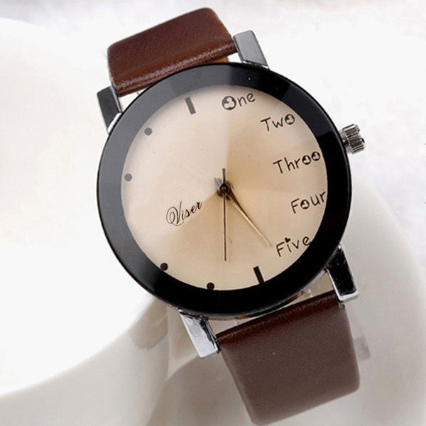 2016 Hour Leisure Clock Letters Number Print Watches Women Ladies Watch Quartz Wristwatches Relogio Feminino Saat New Year Gift
