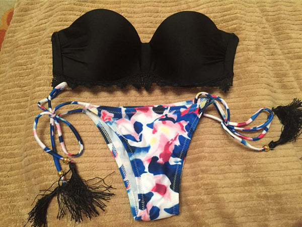 New Comfortably Womens Brazilian Low Waist Bikini Set Swimwear Women Swimsuit Sexy Swimwear Bathing Suit Biquinis Feminino 2016