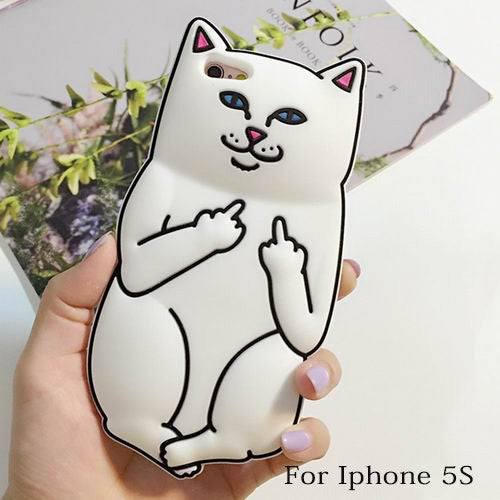 New Hot Pocket White Cat Soft Silicon Phone Back Cover Phone Case For iPhone 4 4S 5 5S SE 6 6S 6Plus 6SPlus
